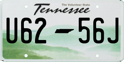 TN license plate U6256J