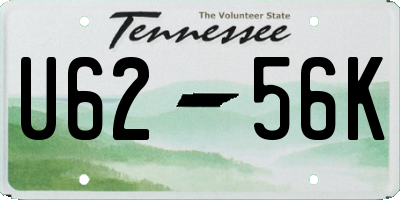 TN license plate U6256K