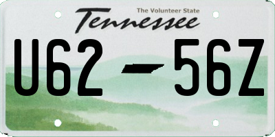 TN license plate U6256Z