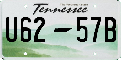 TN license plate U6257B
