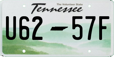 TN license plate U6257F