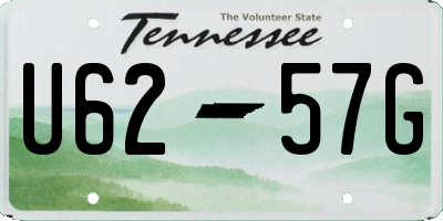 TN license plate U6257G