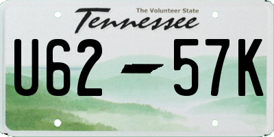 TN license plate U6257K