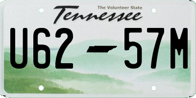 TN license plate U6257M