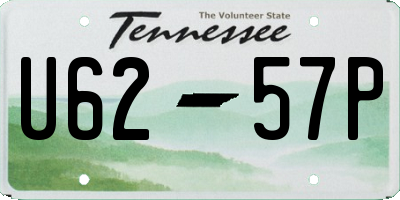 TN license plate U6257P