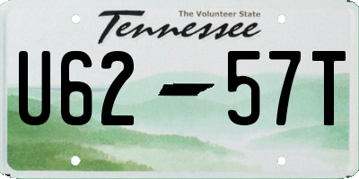 TN license plate U6257T