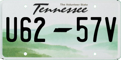 TN license plate U6257V