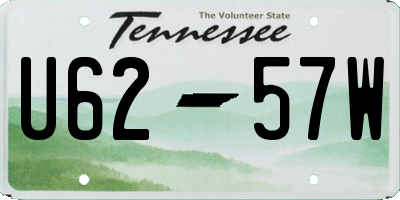 TN license plate U6257W