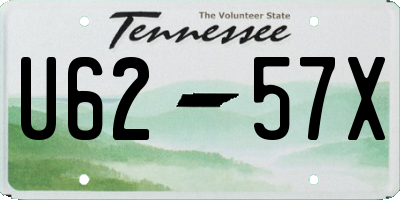 TN license plate U6257X
