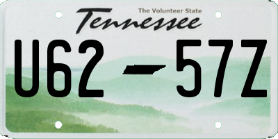 TN license plate U6257Z
