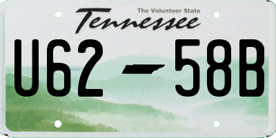 TN license plate U6258B