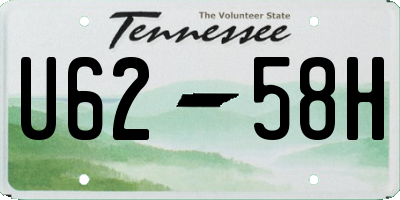 TN license plate U6258H