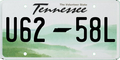 TN license plate U6258L