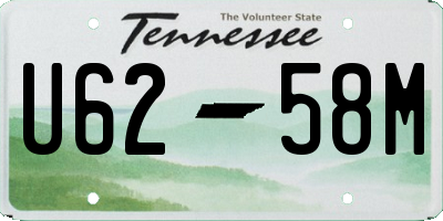 TN license plate U6258M