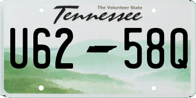 TN license plate U6258Q