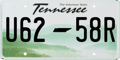 TN license plate U6258R