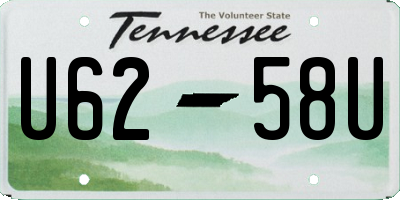 TN license plate U6258U