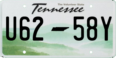 TN license plate U6258Y