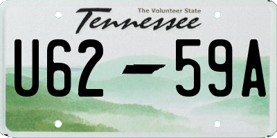 TN license plate U6259A