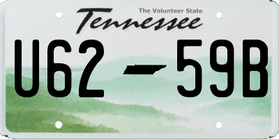 TN license plate U6259B