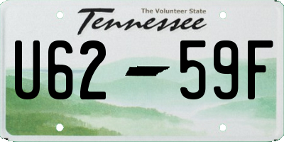 TN license plate U6259F