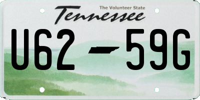 TN license plate U6259G