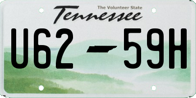 TN license plate U6259H
