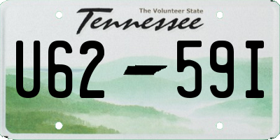 TN license plate U6259I
