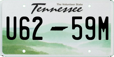 TN license plate U6259M