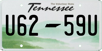TN license plate U6259U