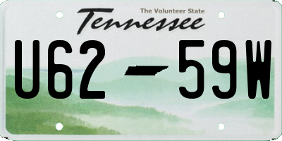 TN license plate U6259W