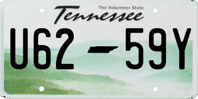 TN license plate U6259Y