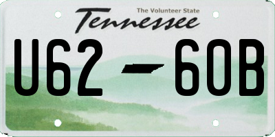 TN license plate U6260B