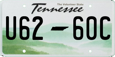 TN license plate U6260C