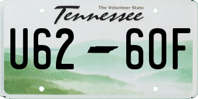 TN license plate U6260F