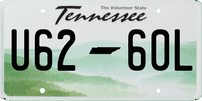 TN license plate U6260L