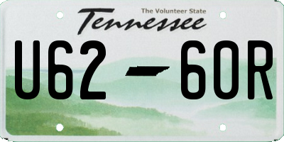 TN license plate U6260R