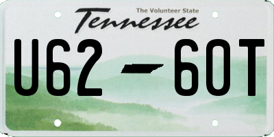 TN license plate U6260T