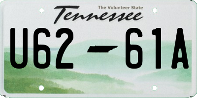 TN license plate U6261A