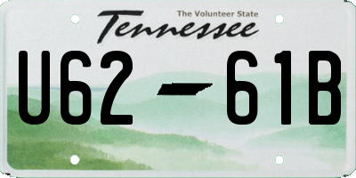 TN license plate U6261B