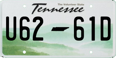 TN license plate U6261D