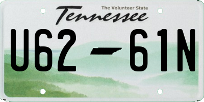 TN license plate U6261N