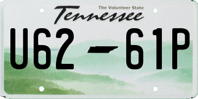 TN license plate U6261P