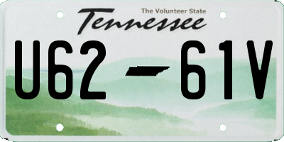 TN license plate U6261V