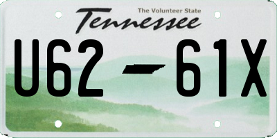 TN license plate U6261X