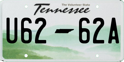 TN license plate U6262A