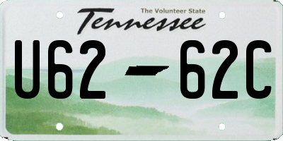 TN license plate U6262C