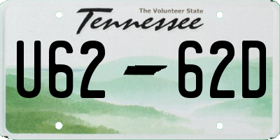 TN license plate U6262D