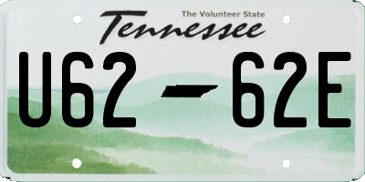 TN license plate U6262E