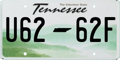 TN license plate U6262F